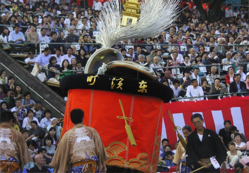 長崎くんち東濵町傘鉾前日