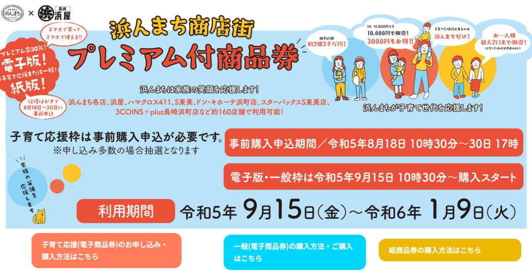 完売しました！】浜んまち商店街プレミアム付商品券の販売に関する